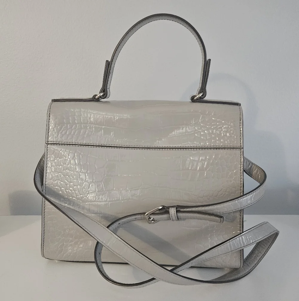 Kate Spade French Gray Croc Knightsbridge Doris Satchel - Picture 5 of 13